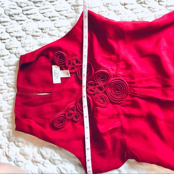 Ann Taylor Loft Scarlet red dress - Picture 4 of 5